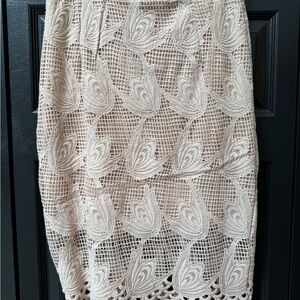 Elegant light pink  Lace Skirt